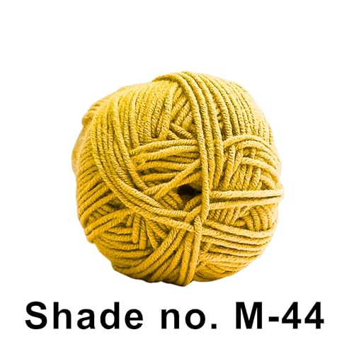 VCR 4ply Mustard Yarn, 100 Grams Hank, 190 Meters Length, Acrylic Ball for Crochet and Knitting, Soft Crosia Threads, Pack of 1 Yarn, Suitable for DIY Crafts - Image 2