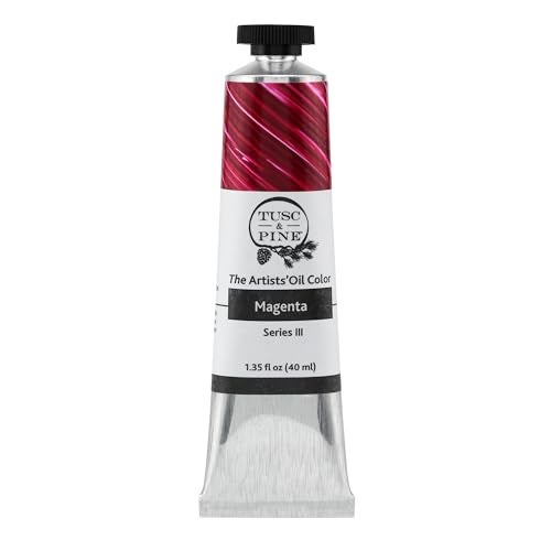 Tusc & Pine Tusc Pine Artist Oil Paint Magenta 40 ml NonYellowing Rich Creamy Consistency Maximum Pigment Load Small Batch Milled Oil Paints Made in the USA for Professional Artists - Image 1