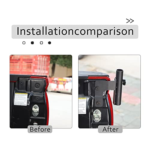 CHEAYAR Truck Bed Flag Pole Holder Compatible with Toyota Tacoma 20052021 Tailgate Truck Flag Pole Holder Bracket Flagpole Holder MultiFunction - Image 3
