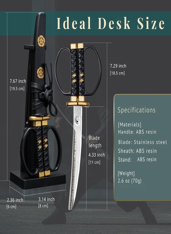 Wablade Japanese Samurai Katana Sword Shape Scissors 7.3 inch Made in JAPAN (Tokugawa Ieyasu) - Image 5