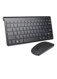 2.4Ghz Wireless Keyboard & Mouse Combo, Ultra Thin Portable with USB Receiver Compatible Computer, Laptop, Desktop, PC, Mac, And For Windows XP/Vista/7/8/10, OS/Android - Black