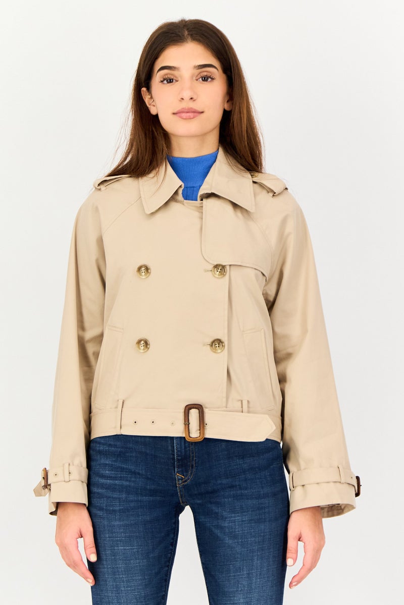 SELECTED Raw Denim Society x Selected Women Spread Collar Two Tone Softshell Jacket, Multicolor - Image 1