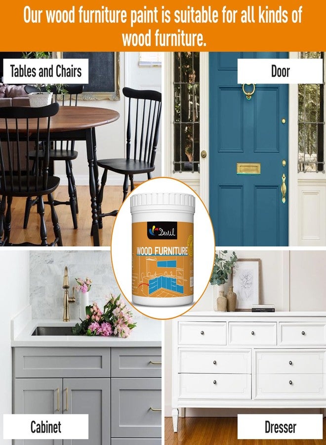 DWIL Acrylic Wood Paint for Furniture - Semi-Gloss Paint Suitable for Wood Surface Renovation, Water-Based All match Paint, Non-Toxic & Odorless, Eco-Friendly & Healthy (32OZ, Amber) - Image 5