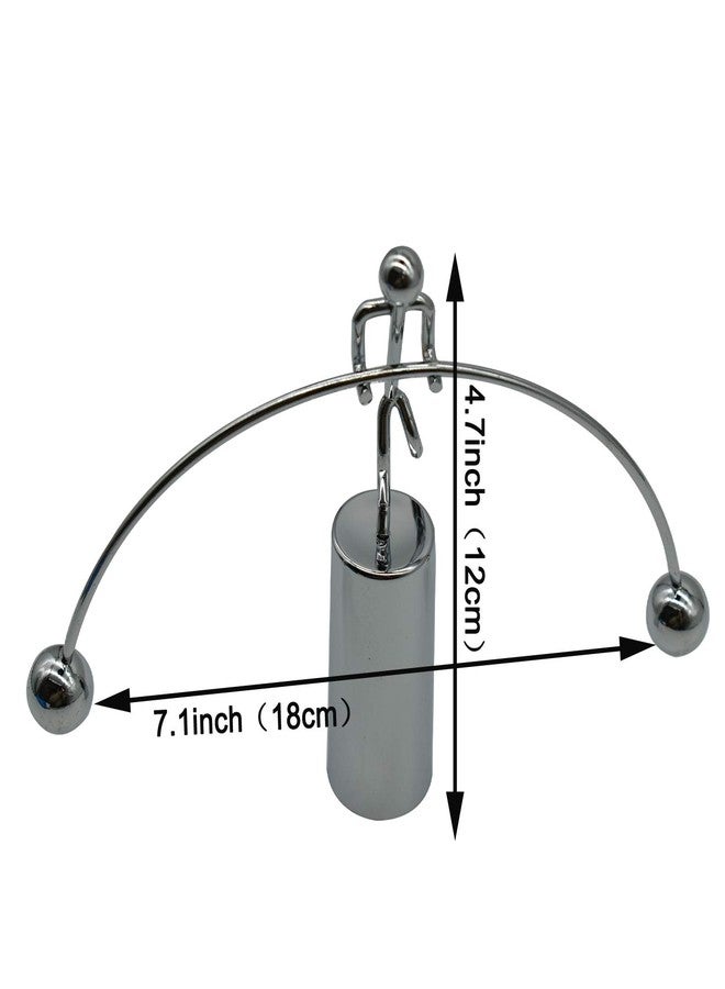 Maydahui Balance Physics Toy Desk Kinetic Weightlifter Steel Man Decompressive Science for Home Office Art Decor - Image 2