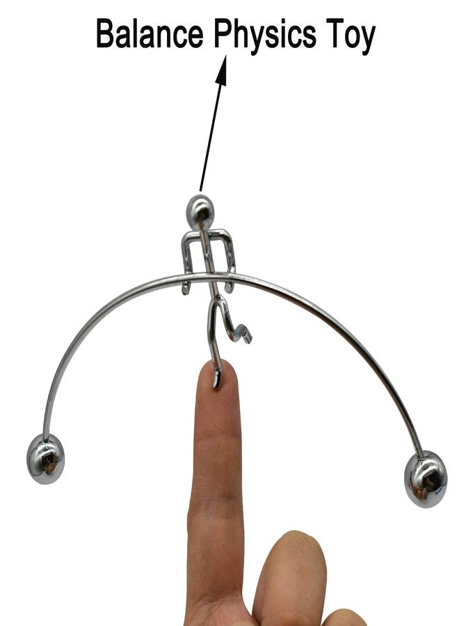 Maydahui Balance Physics Toy Desk Kinetic Weightlifter Steel Man Decompressive Science for Home Office Art Decor - Image 3