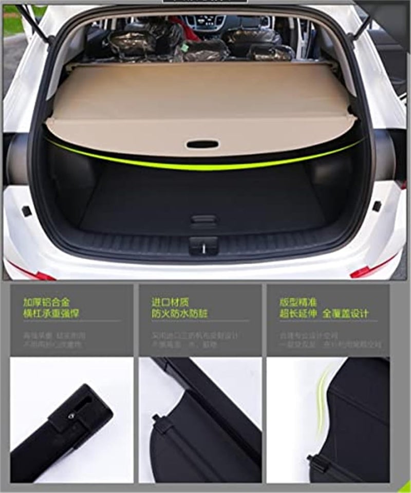 DEMULAX Retractable Rear Trunk Safety Shield for Toyota Prius 2018 - Image 2