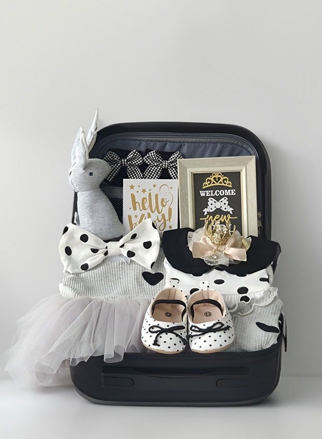Newborn Baby Girl Accessories Set Premium Giftset with Dress for 12 to 18 Months for Girls - Image 1