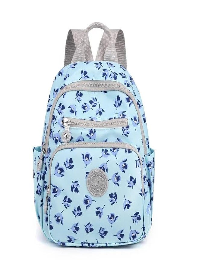 MISTYCDEP Bag for Girls and Women Waterproof School Bag | Printed Travel backpack | Sholder Straps & Multiple Compartments | Travel Maternity Diaper Bag (Sky Blue)