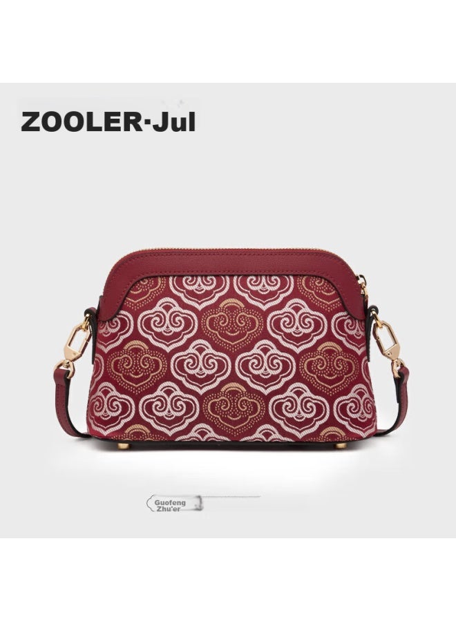 ZOOLER Zhuer Handbag, Women's New Chinese-style Zhuang Brocade National Style Ladies Bag, Crossbody Bag, Women's Mom Bag, Birthday Gift - Image 3