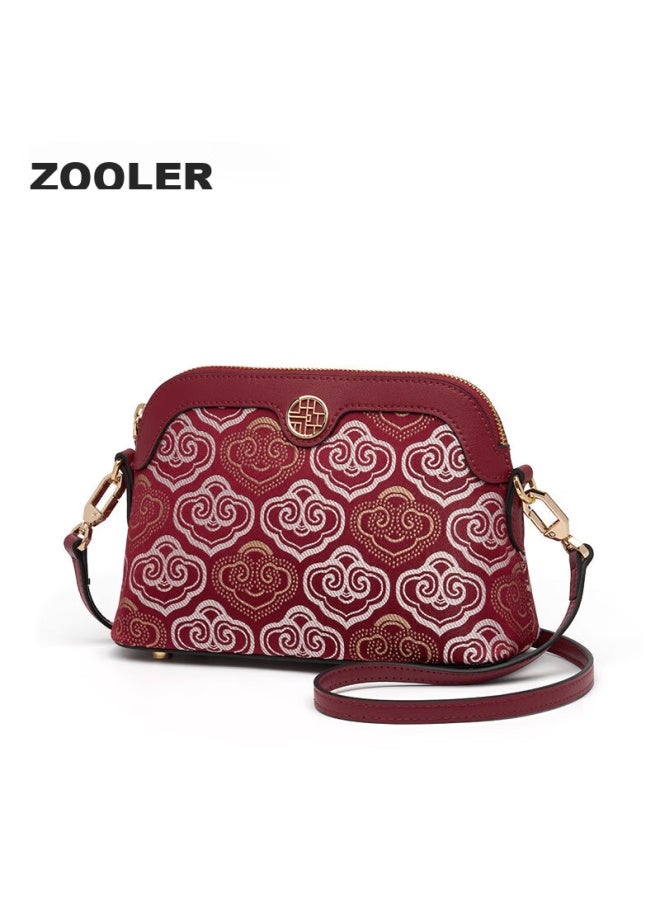 ZOOLER Zhuer Handbag, Women's New Chinese-style Zhuang Brocade National Style Ladies Bag, Crossbody Bag, Women's Mom Bag, Birthday Gift - Image 4