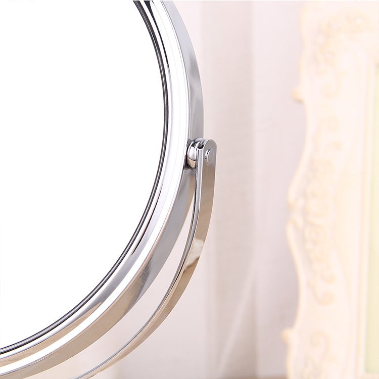 Manufacturer Makeup Mirror Desktop Double-Sided Mirror New Stainless Steel European High-Definition Metal Makeup Mirror Makeup Mirror - Image 5