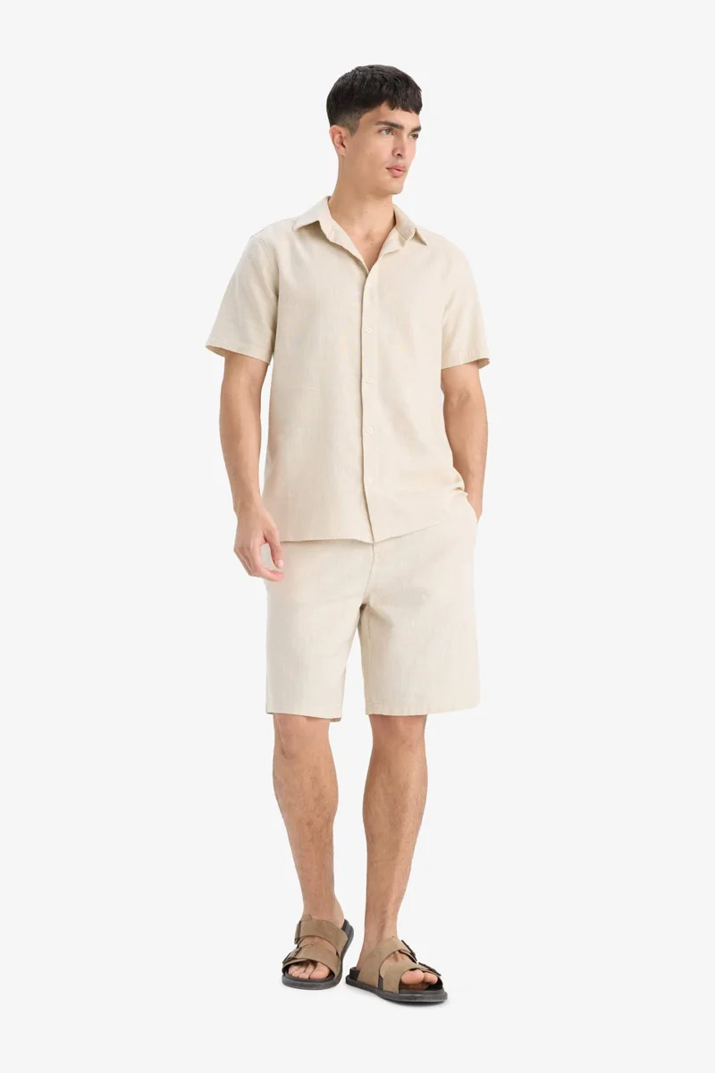 ديفاكتو Regular Fit Polo Neck Summer Cotton Shirt