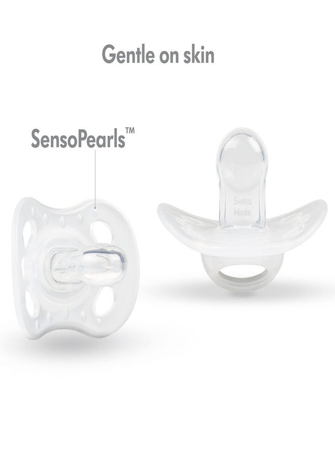 Medela Baby Pacifier | Newborn 0-2 Months | 2-Count | Includes sterilizing case | Silicone- and BPA-Free | Supports Natural Suckling | Clear - Image 4