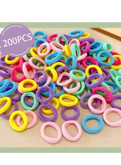 Ant 200 PCS Colorful Soft Mini Hair Ties Kit for Kids, Small Rubber Hair Bands Elastic Ponytail Holders Ties for Little Girl Hair Accessories  - Image 1