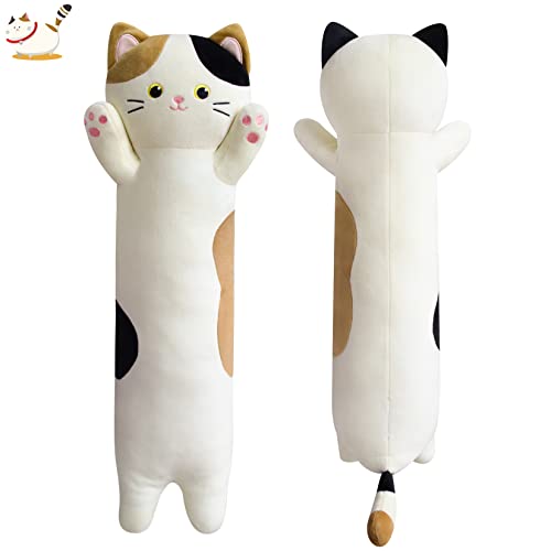 JEROKUMI Long Cat Plush Pillow 39inch Cartoon Cat Plush Boby Pillow for Kids Long Cat Stuffed Animal Ctue Kitten Plush Throw Pillow Doll Gift for Boys Girls Birthday - Image 1