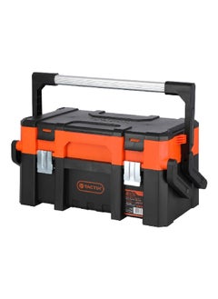 Tactix Multi-Compartment Heavy Duty Cantilever Tool Box with Ergonomic Handle Black and Orange 58 x 28.6 x 35.4 cm 320658  - Image 2