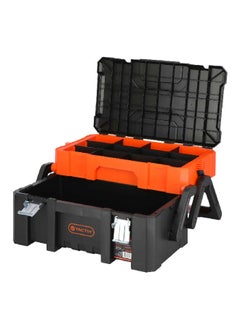 Tactix Multi-Compartment Heavy Duty Cantilever Tool Box with Ergonomic Handle Black and Orange 58 x 28.6 x 35.4 cm 320658  - Image 3