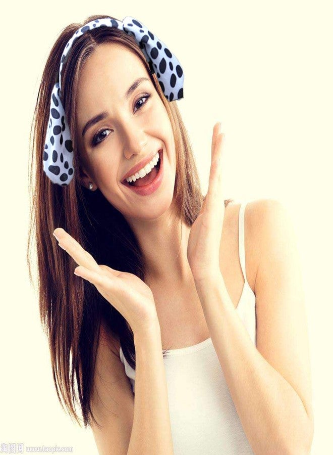 زد سي ام جي طوق رأس بتصميم كلب دالميشن للهالوين، ربطة عنق، ذيل مرقط، طوق شعر، طوق شعر بأذني جرو، طوق شعر، زينة حفلات العطلات، زي تنكري، إكسسوارات شعر لطيفة مصنوعة يدويًا لعيد الميلاد، طقم واحد - Image 2