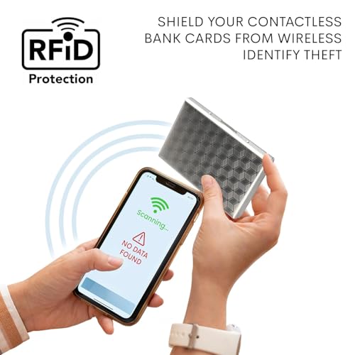 Stealodeal 10 Slot RFID Block Pattern Metal Credit Debit Card Holder Case Wallet for Men and Women - Image 4