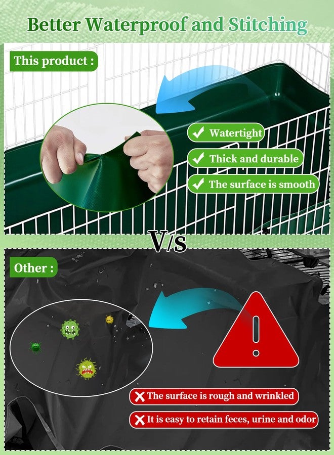 GINIDEAR Guinea Pig Cage Liner, for Midwest Cage Kitchen 24"X13" Litter Box & Hay Feedder for Guinea Pig Rabbits Hamsters Hedgehogs Ferrets and Other Small Animals. Green - Image 4