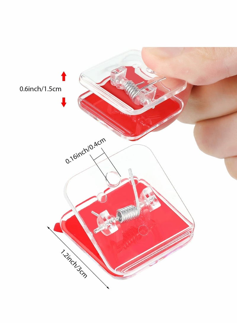 Self Adhesive Clips, Tapestry Hangers, Wall Clips, Shower Curtain Clips, Photo Clips for Paper Flag Hanger Double-Sided Adhesive Spring Clips for Teachers, Poster and Home Office Rope(Clear,12 Pcs)