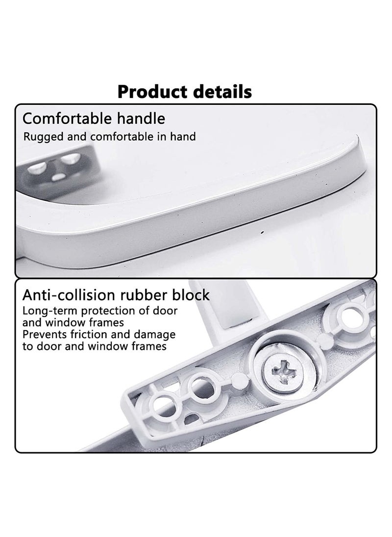 SYOSI SYOSI Aluminum Alloy Window Handles 1 Pairs Universal Window Handles with Security Locks White Casement Window Door Handles  - Image 4