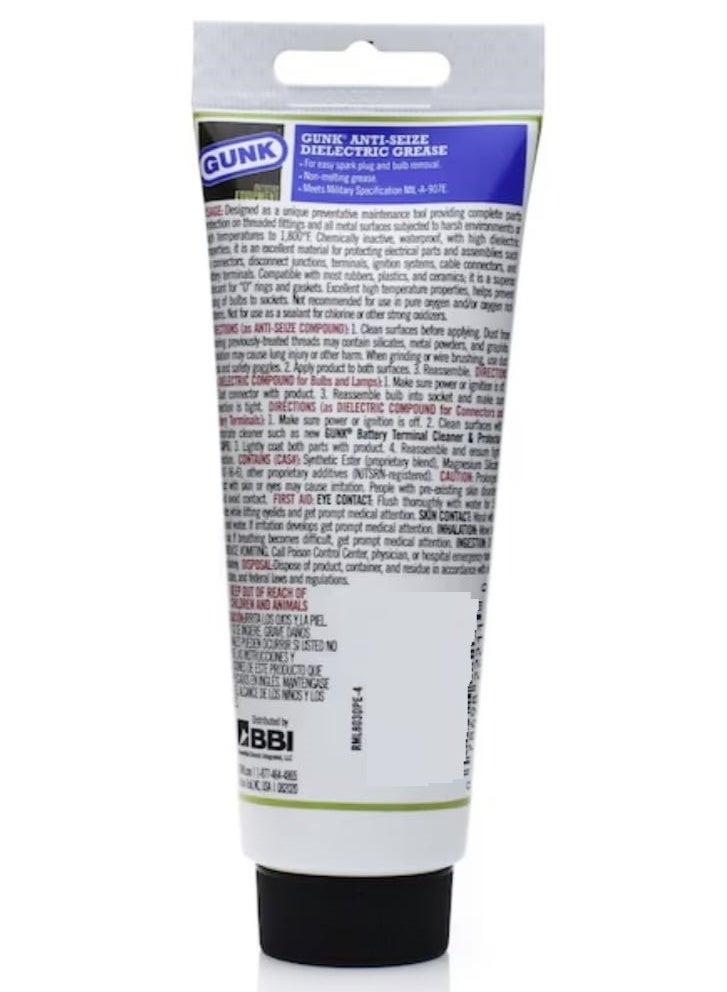 Gunk Anti Seize Dielectric Grease Non Conductive Preventive Measure For Corrosion And Seaizing Of Threads 85G - Image 2