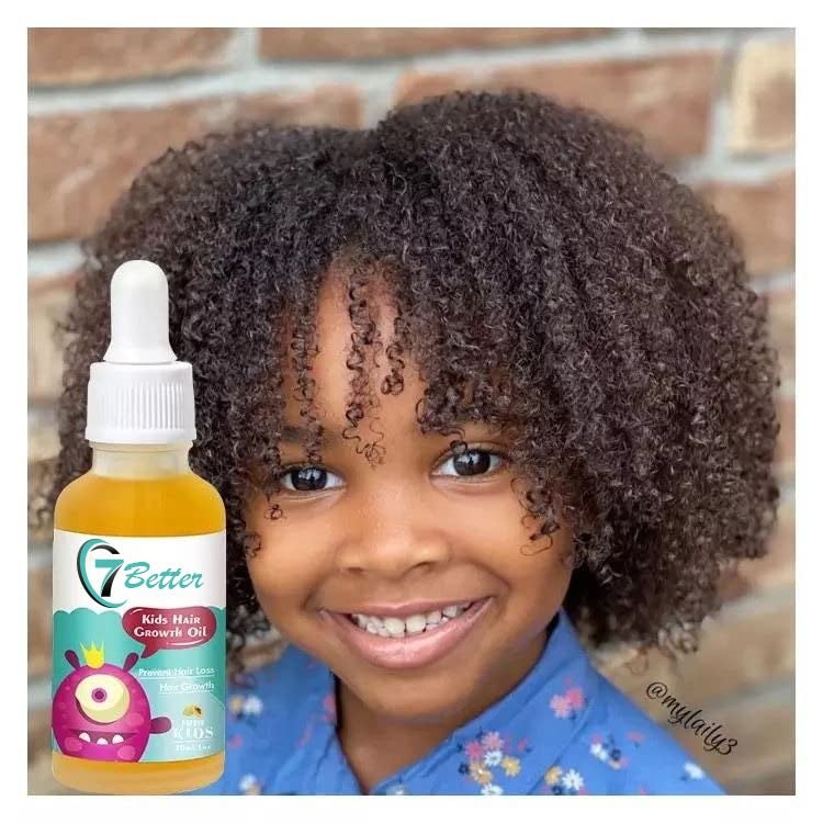 7better LLC Natural Baby Kids Hair Care Products Extra Strength Growing Nourishing Serum with Black Seed Oil for Powerful Thick and Full Hair Growth