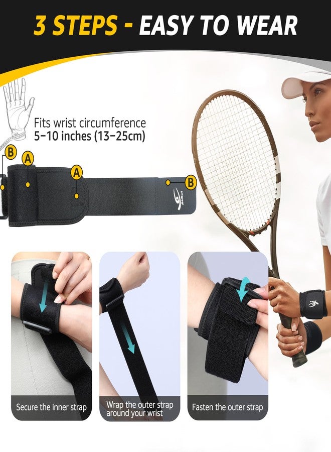HiRui Wrist Compression Strap Wrist Brace Wrist Wraps for Fitness, Weight Lifting, Tendonitis, Carpal Tunnel Arthritis, Pain Relief, Great Support for Men Women, Adjustable (2 PCS) - Image 5