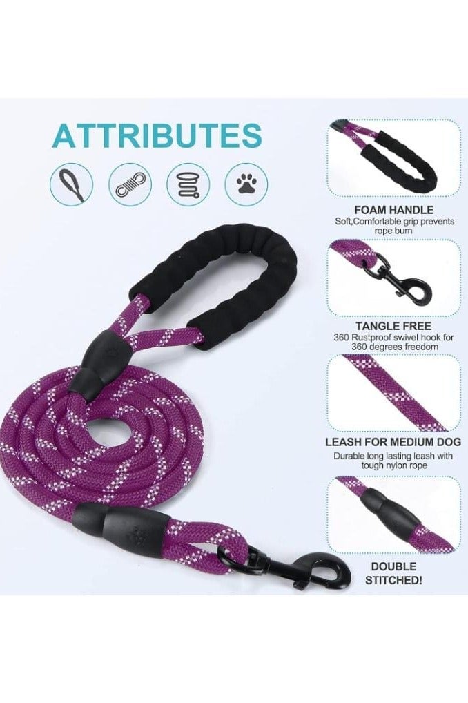 Heavy-Duty Reflective Dog Leash – Secure, Stylish & Comfortable for Active Pets Dubai Dogs Accessories - Image 2