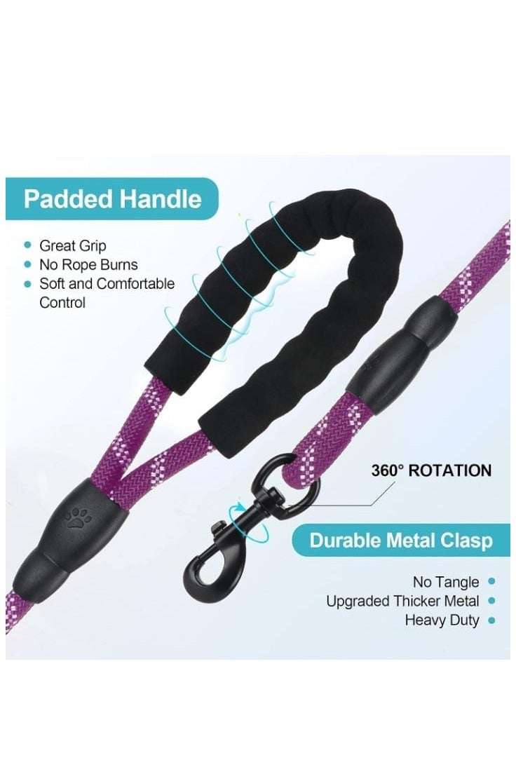 Heavy-Duty Reflective Dog Leash – Secure, Stylish & Comfortable for Active Pets Dubai Dogs Accessories - Image 3