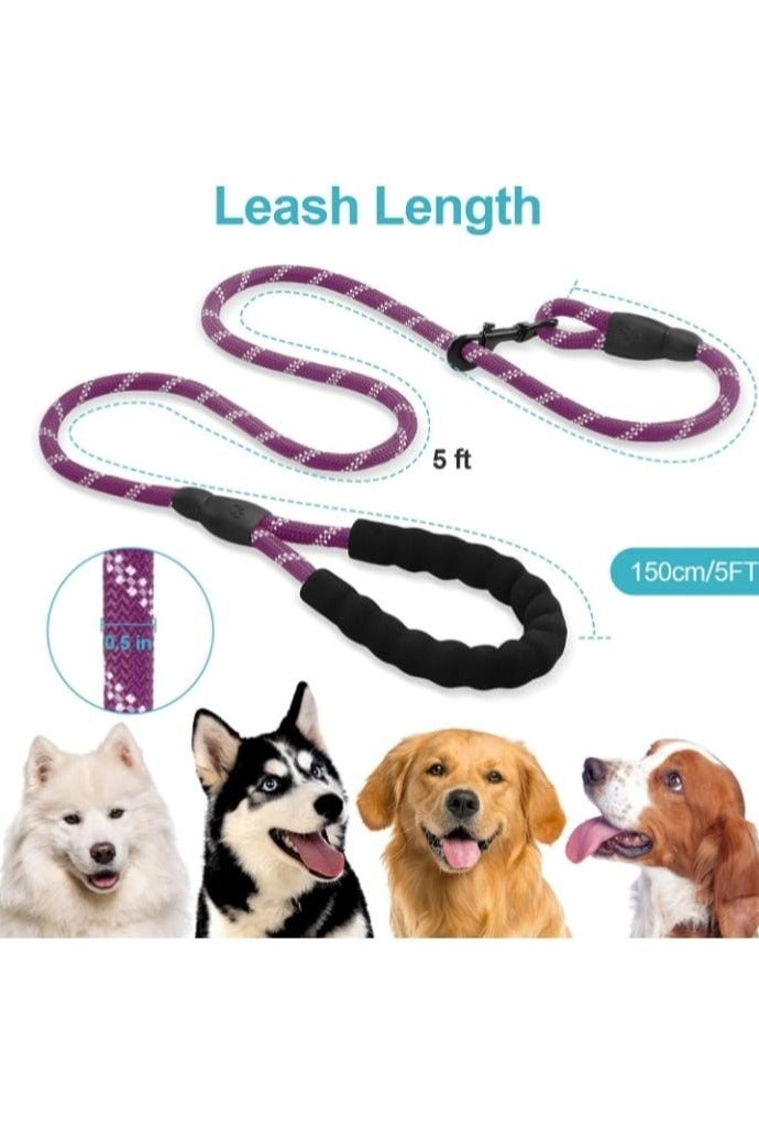 Heavy-Duty Reflective Dog Leash – Secure, Stylish & Comfortable for Active Pets Dubai Dogs Accessories - Image 4
