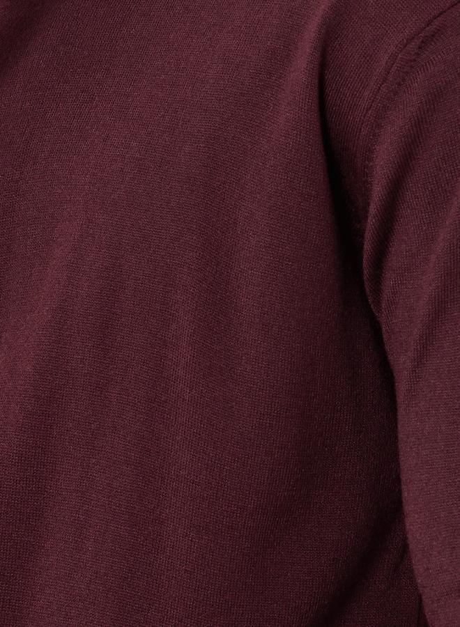 ستايلي سويتر خمري برقبة عالية - Image 3