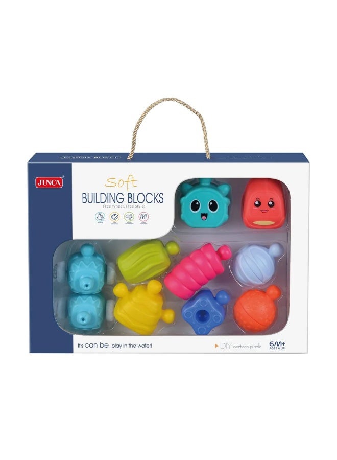 Stem 10PCS Soft Building Blocks – Ages 6M+ - Image 1