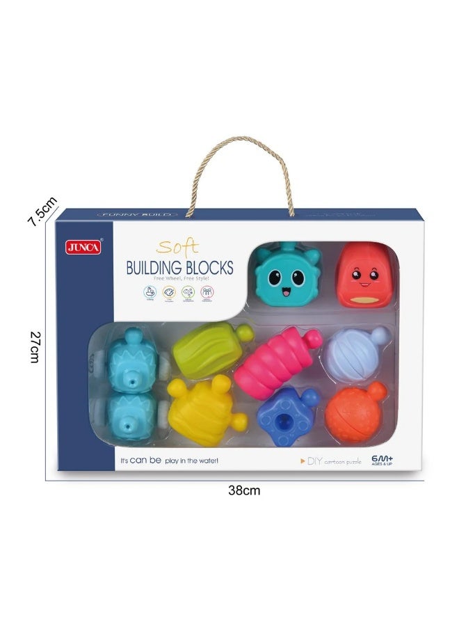 Stem 10PCS Soft Building Blocks – Ages 6M+ - Image 2
