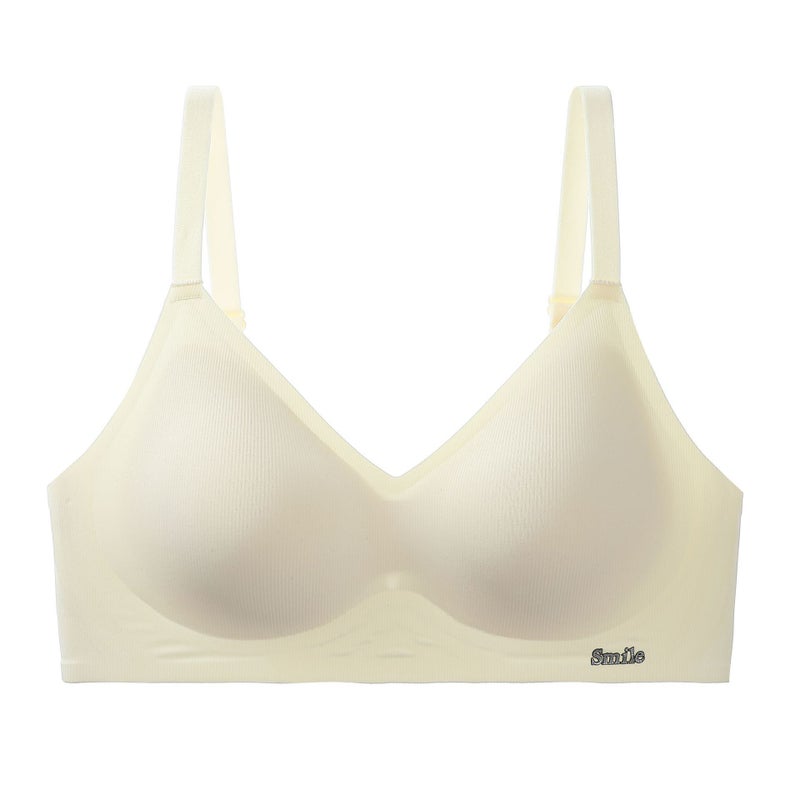 Traceless Underwear Women'S Small Chest Gathering Parm Thin Fixed Cup 3D Jelly Strip Soft Support Non-Rimped Bra - Image 1