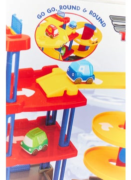 MOTOR TOWN Go Go Round And Round Mega Garage With Car, Yellow  - Image 4
