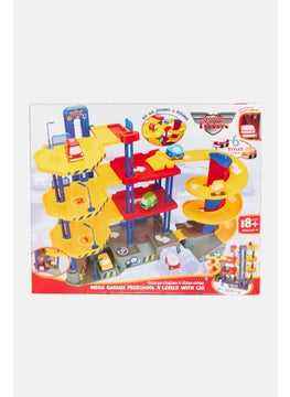 MOTOR TOWN Go Go Round And Round Mega Garage With Car, Yellow  - Image 1