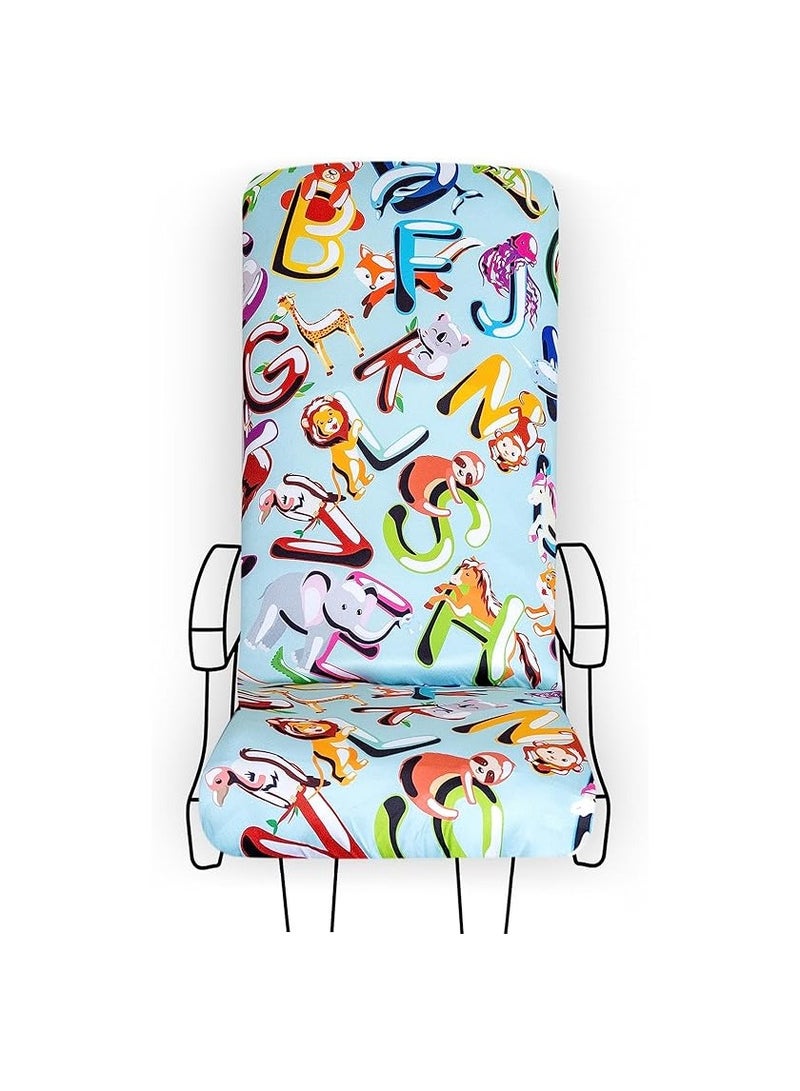 Your Shield YOUR SHIELD Re-Usable Seat Cover for Plane/Bus/Train/Cinema/Office - Premium Quality Reusable Car Seat Covers - Stylish and Practical Solution for a sanitized Trip (Kids Alphabet)  - Image 1