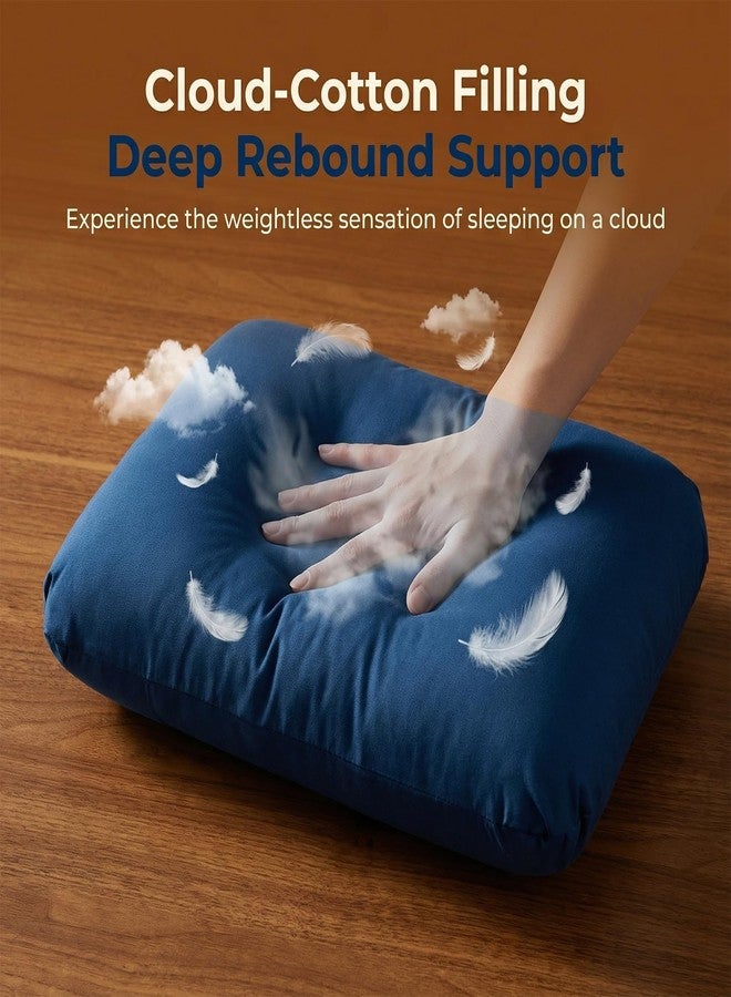 RAINFLOW Memory Foam Pillow - Ergonomic Neck & Back Support Pillow for Sleeping, Travel, Relaxation, Soft & Comfortable Pillow for Long Trips and Lounging - Image 5