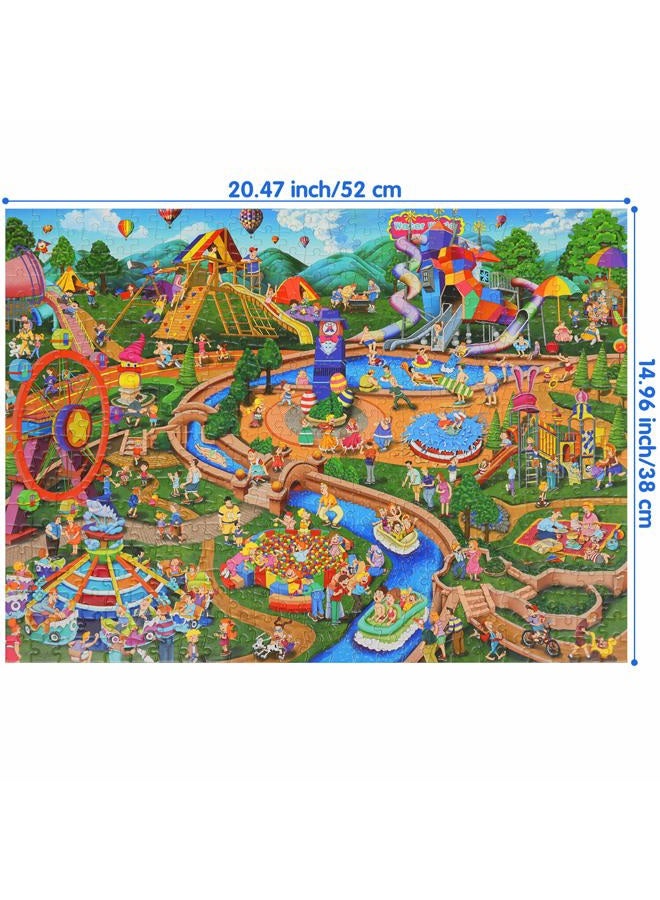 Becko US Jigsaw Puzzles 500 Pieces Puzzles for Adults 500 Piece Puzzles for Adults (Theme Park) - Image 2