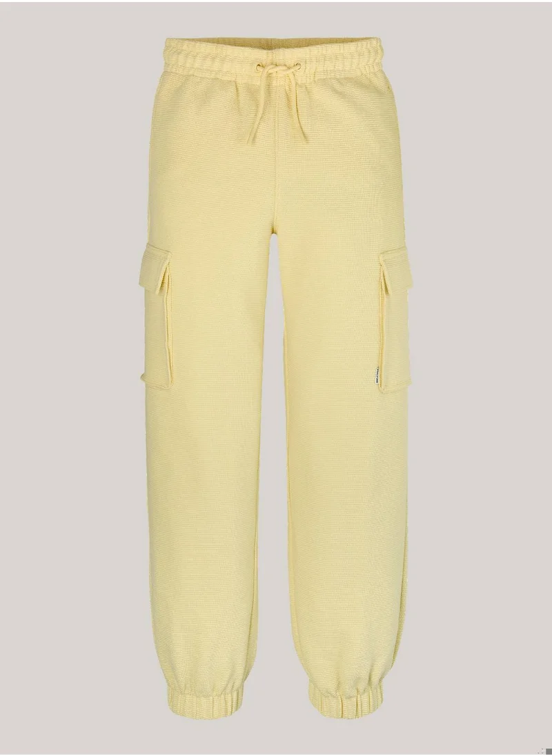 TOMMY HILFIGER Girls' Utility Sweatpants - Cotton, Yellow