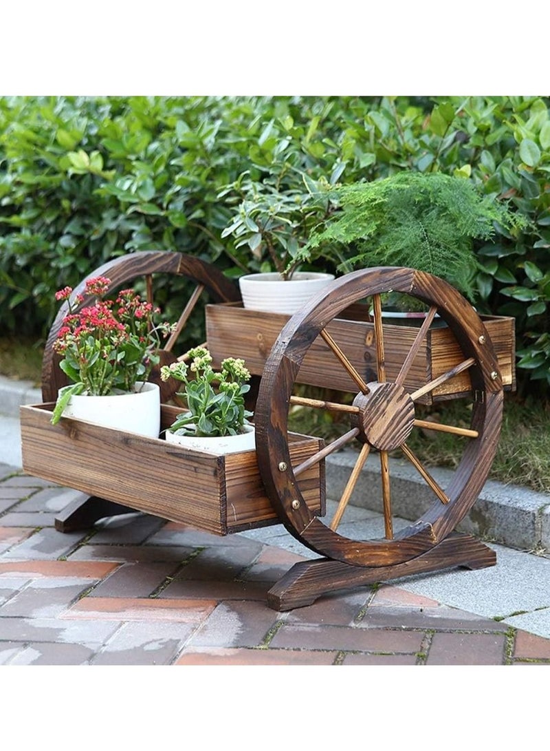 DubaiGallery وعاء زهور مزدوج الطبقة من الخشب المقاوم للتآكل بشكل فريد وجذاب - Image 2