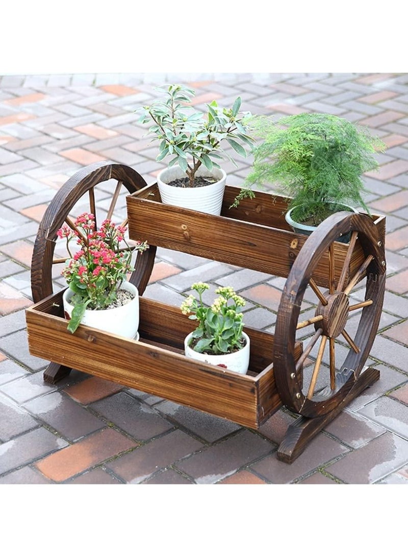 DubaiGallery وعاء زهور مزدوج الطبقة من الخشب المقاوم للتآكل بشكل فريد وجذاب - Image 4