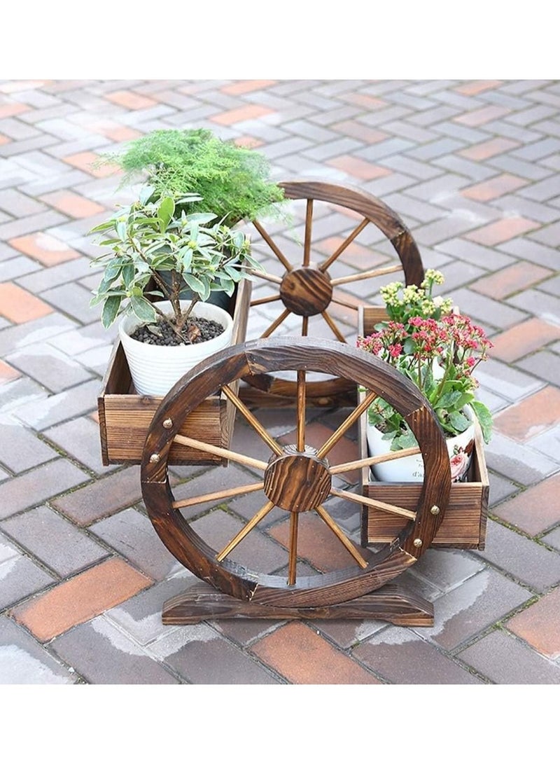 DubaiGallery وعاء زهور مزدوج الطبقة من الخشب المقاوم للتآكل بشكل فريد وجذاب - Image 3