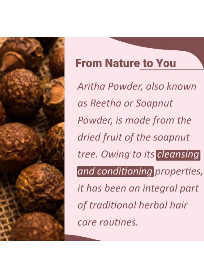 ميناتور مسحوق أريثا/ريثا من مي نيتشر | جوز الصابون سابيندوس موكوروسي لشعر حريري | للعناية بالشعر بالأعشاب | طبيعي بدون مواد حافظة أو إضافات | بلسم للشعر يُضفي لمعانًا | ٢٢٧ غرامًا - Image 2