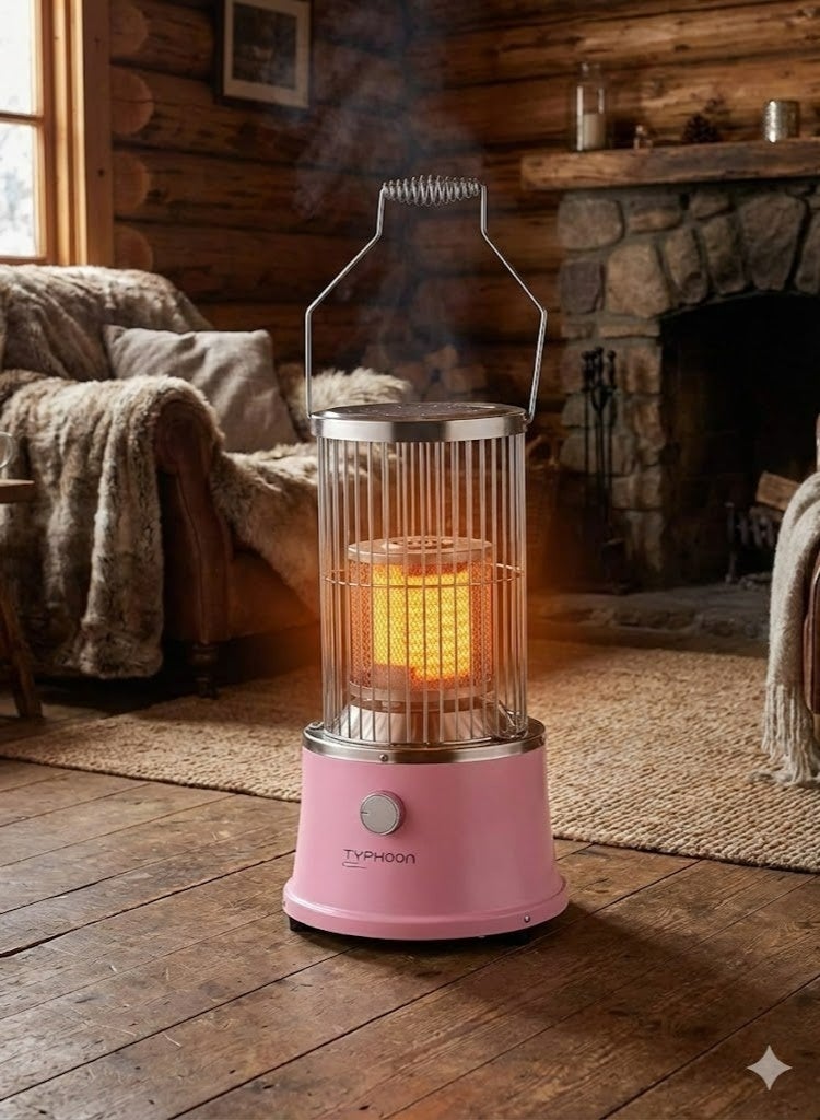 Typhoon Portable 2000W Ceramic Electric Heater | 360° Cylindrical Heating | Energy-Saving Space Heater with Adjustable Heat Settings | Cool-Touch Body & Easy Carry Handle | Efficient Home & Office Heater - Image 2