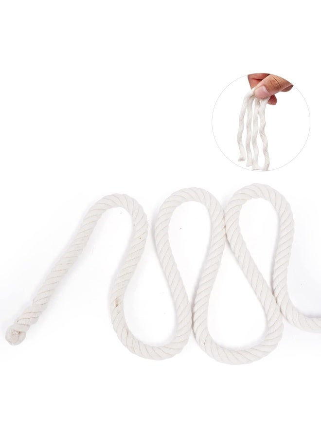 Premify 16Mm White Cotton Rope, Natural Macrame Long Cotton Cord, Durable Handmade Art Material For Craft Wall, Hanging Plants, Drawstrings, Gardening, Home Decorations (1 X 10M White)  - Image 5