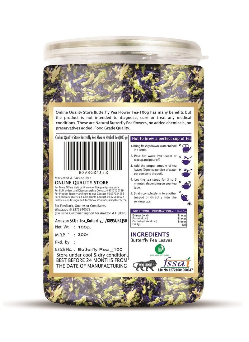 Online Quality Store Organic Butterfly Pea Flower Tea 100g100 percent Natural Herbal Tea Blue Pea Tea Steep as Hot or Iced Tea  - Image 3