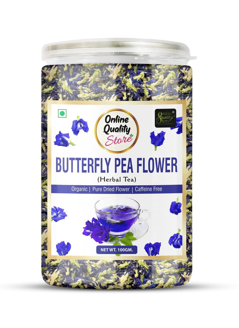 Online Quality Store Organic Butterfly Pea Flower Tea 100g100 percent Natural Herbal Tea Blue Pea Tea Steep as Hot or Iced Tea  - Image 1
